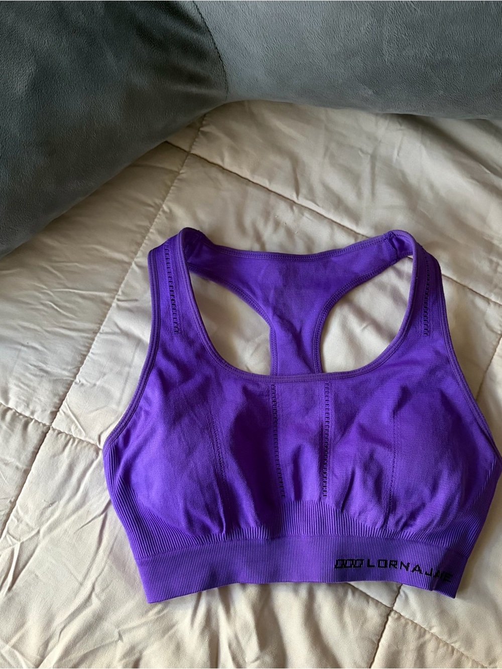 Lorna Jane Purple Seamless Racerback Sports Bra